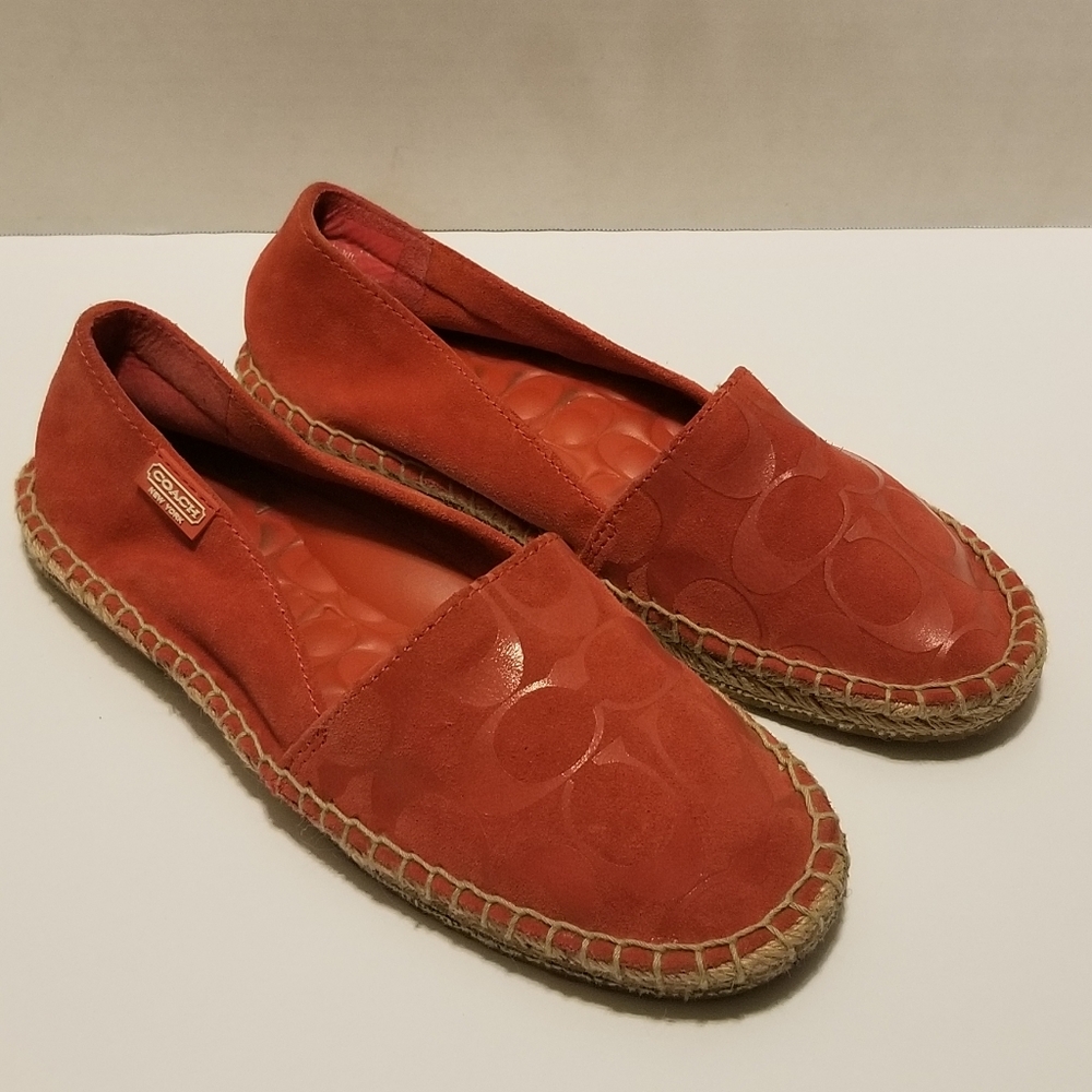 Coach "June" Espadrilles Embossed Logo size 7/7.5